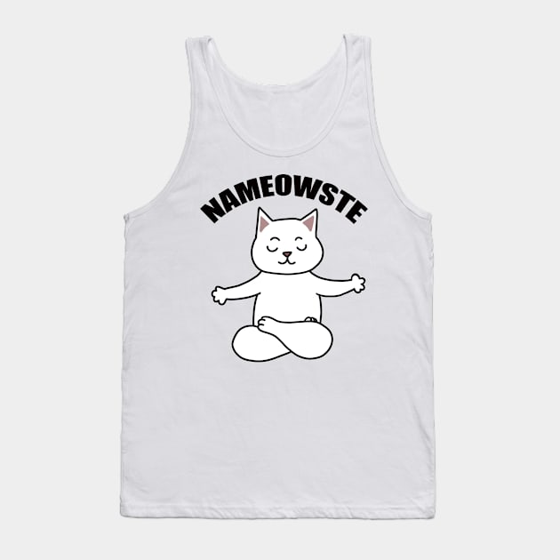 Nameowste Cute Cat Tank Top by dukito